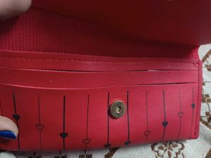 Cute Red Wallet with Butterfly Charm