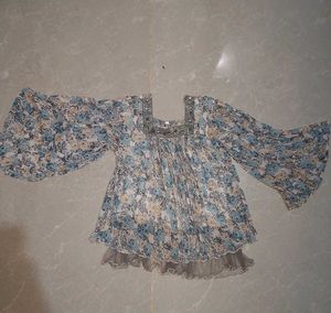 Beautiful Floral Printed Peplum Top