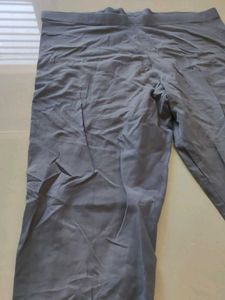 Gray Elastic Waist Pants