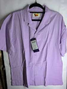 Light Purple Short Sleeve Button-Up Shirt