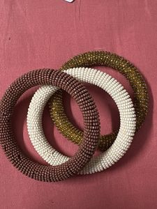 Set of 3 Beaded Bangles