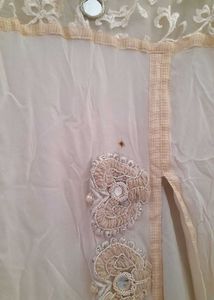 🏷️Elegant Ivory &amp; Orange Kurta Set with flaws
