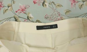 madame off white trouser with belt