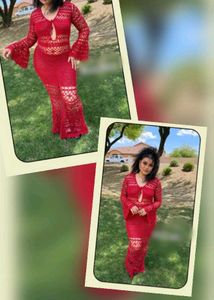 Hot Crochet Maxi Dress Goddess Look