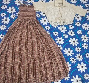 Bohemian Maxi Dress &amp; Lace Top Set