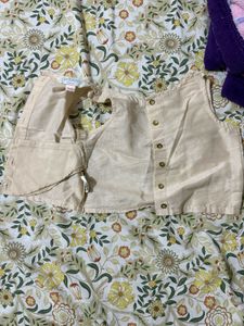 Sparkling Cream Ethnic Blouse