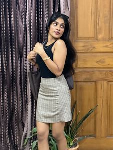 Plaid A-Line Mini Skirt