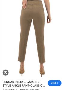 imported Greyish green Straight stretchable Pants