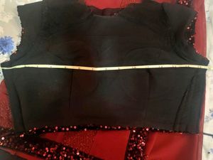 Stunning Red Sequin Saree