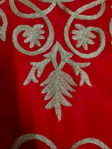Partywear Red Kurta With Inner