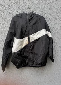 Black &amp; White Windbreaker Jacket