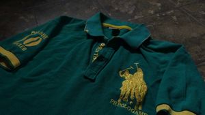 embroidery US Polo Assn inspired Men's Green Pol