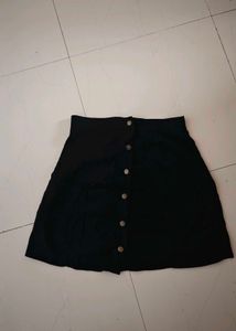 Black Button-Up Skirt