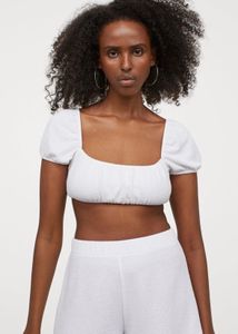 H&amp;M Textured Crop Top