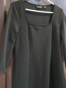 Classic Black Square Neck Dress