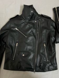Zara form fitted leather jacket