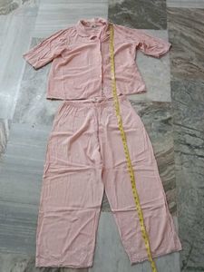 Pink Cotton Pajama Set
