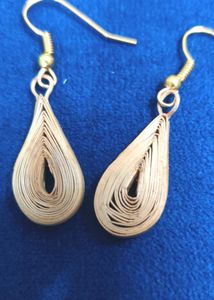 Bamboo Leaf Shape Drop Earrings