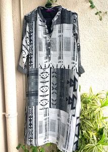 Patchwork Print Tunic Dress With Unicorn Sling Bag