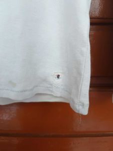 White Long Sleeve Top with Ruffle Detail