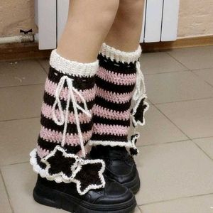 Crocheted Leg Warmers with Star Accents