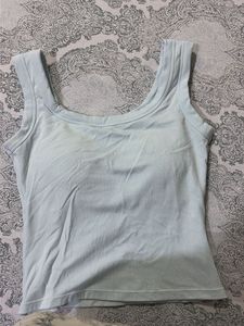 cropped tank top with bra