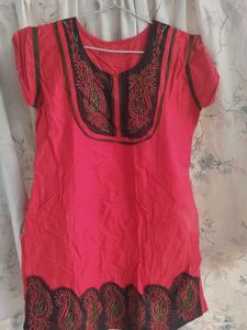 red short kurti trendy
