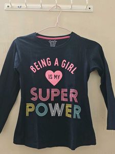 Girls' "Super Power" Long Sleeve Top