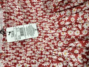 Red Daisy Print Mini Dress