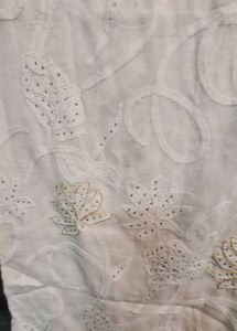 Elegant White Chikankari Dupatta