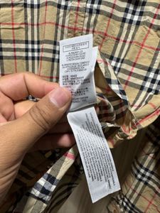 Burberry London Beige Check Print Shirt