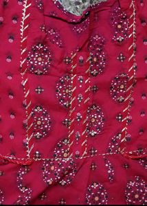 Elegant Red Printed Kurta