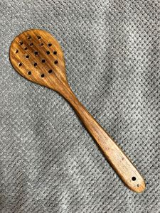 Premium Pure Handmade Wooden Brown Skimmer Spoon