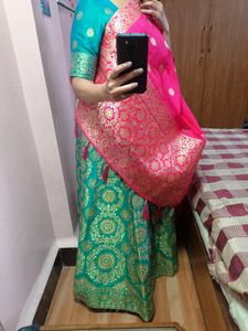 Bridal/wedding Banarasi Lehenga🔥Emarald Color