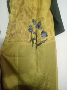 Olive Colour Women Printed Kurta