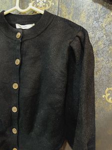 Elegant Black Knit Cardigan🖤🦋