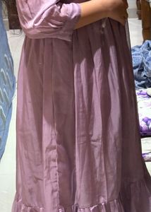 Lavender Ruffled Organza Dress