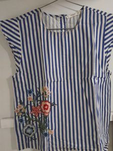Blue Stripe Top