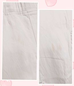White denim cotton Ripped Jeans for girls/women