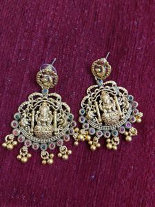 Exquisite Lakshmi Motif Earrings