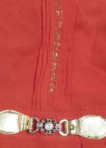 Girls Red &amp; Beige Ethnic Set