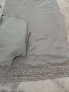 Elegant Grey Embroidered Kurta Set
