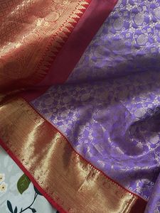 Elegant Lavender kanchipuram Saree