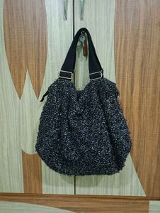 Chic Leopard Print &amp; Textured Shoulder Bag