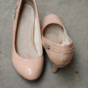 Elegant Nude Pink Heels with Embellishments