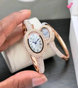 Luxury Women's Oval Crystal Watch
