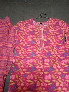 unused Floral Print Cotton Kurta set