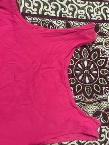 Pink Sleeveless Henley Top