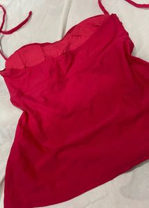 Bright Pink Halterneck Bikini Top