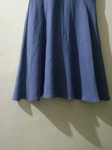 Elegant Sleeveless Blue Dress